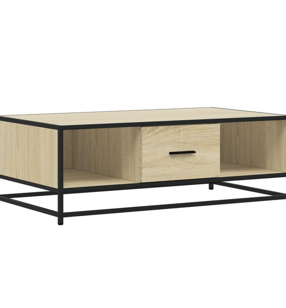 Couchtisch Sonoma-Eiche 100x57x35 cm Holzwerkstoff und Metall