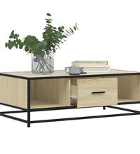 Couchtisch Sonoma-Eiche 100x57x35 cm Holzwerkstoff und Metall