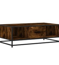 Couchtisch Räuchereiche 100x57x35 cm Holzwerkstoff und Metall