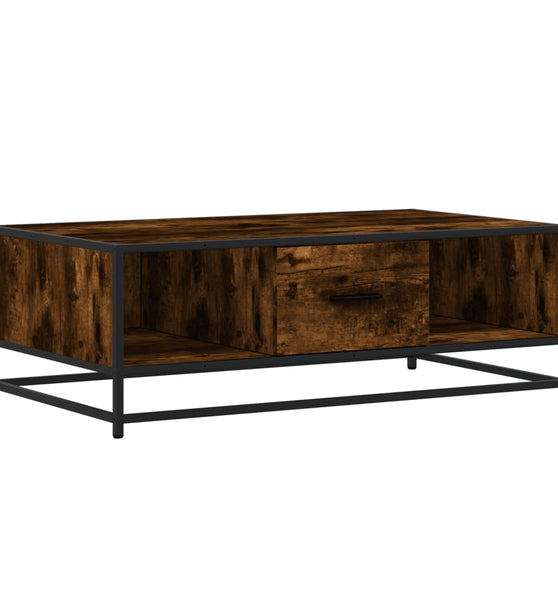 Couchtisch Räuchereiche 100x57x35 cm Holzwerkstoff und Metall