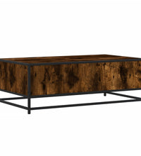 Couchtisch Räuchereiche 100x57x35 cm Holzwerkstoff und Metall