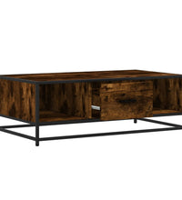 Couchtisch Räuchereiche 100x57x35 cm Holzwerkstoff und Metall