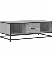 Couchtisch Grau Sonoma 100x57x35 cm Holzwerkstoff und Metall