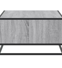 Couchtisch Grau Sonoma 100x57x35 cm Holzwerkstoff und Metall