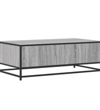 Couchtisch Grau Sonoma 100x57x35 cm Holzwerkstoff und Metall