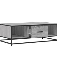 Couchtisch Grau Sonoma 100x57x35 cm Holzwerkstoff und Metall