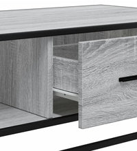 Couchtisch Grau Sonoma 100x57x35 cm Holzwerkstoff und Metall