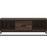 Couchtisch Braun Eichen-Optik 100x57x35 cm Holzwerkstoff Metall