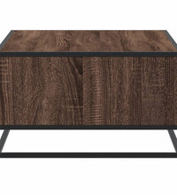 Couchtisch Braun Eichen-Optik 100x57x35 cm Holzwerkstoff Metall