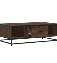 Couchtisch Braun Eichen-Optik 100x57x35 cm Holzwerkstoff Metall
