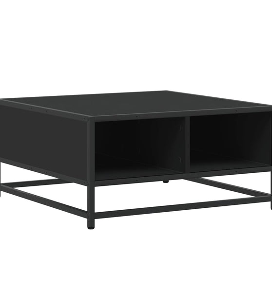 Couchtisch Schwarz 60,5x60,5x30 cm Holzwerkstoff und Metall