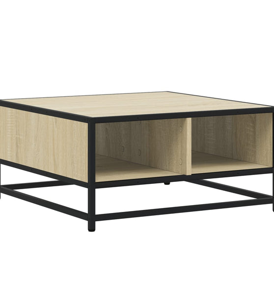 Couchtisch Sonoma-Eiche 60,5x60,5x30cm Holzwerkstoff und Metall