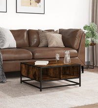 Couchtisch Räuchereiche 60,5x60,5x30cm Holzwerkstoff und Metall