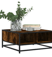 Couchtisch Räuchereiche 60,5x60,5x30cm Holzwerkstoff und Metall