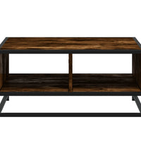 Couchtisch Räuchereiche 60,5x60,5x30cm Holzwerkstoff und Metall