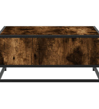 Couchtisch Räuchereiche 60,5x60,5x30cm Holzwerkstoff und Metall