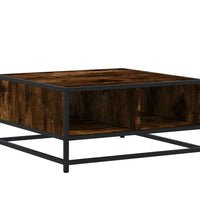 Couchtisch Räuchereiche 60,5x60,5x30cm Holzwerkstoff und Metall