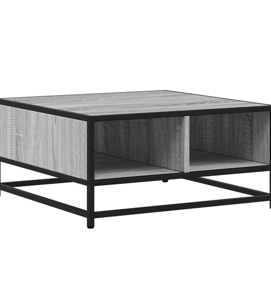 Couchtisch Grau Sonoma 60,5x60,5x30 cm Holzwerkstoff und Metall