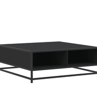 Couchtisch Schwarz 80x80x30 cm Holzwerkstoff und Metall