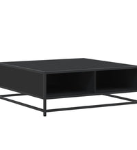 Couchtisch Schwarz 80x80x30 cm Holzwerkstoff und Metall