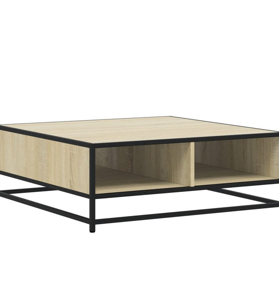 Couchtisch Sonoma-Eiche 80x80x30 cm Holzwerkstoff und Metall