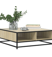 Couchtisch Sonoma-Eiche 80x80x30 cm Holzwerkstoff und Metall