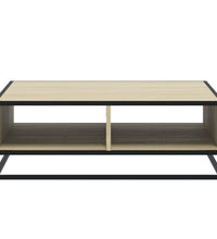 Couchtisch Sonoma-Eiche 80x80x30 cm Holzwerkstoff und Metall