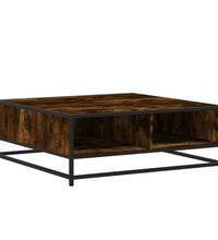 Couchtisch Räuchereiche 80x80x30 cm Holzwerkstoff und Metall