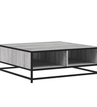 Couchtisch Grau Sonoma 80x80x30 cm Holzwerkstoff und Metall