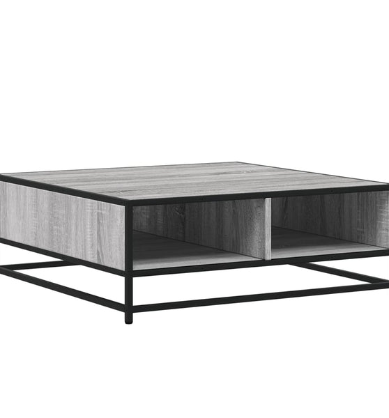 Couchtisch Grau Sonoma 80x80x30 cm Holzwerkstoff und Metall