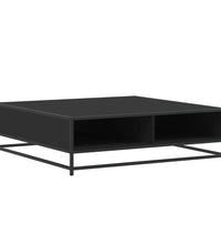 Couchtisch Schwarz 100x100x30 cm Holzwerkstoff und Metall