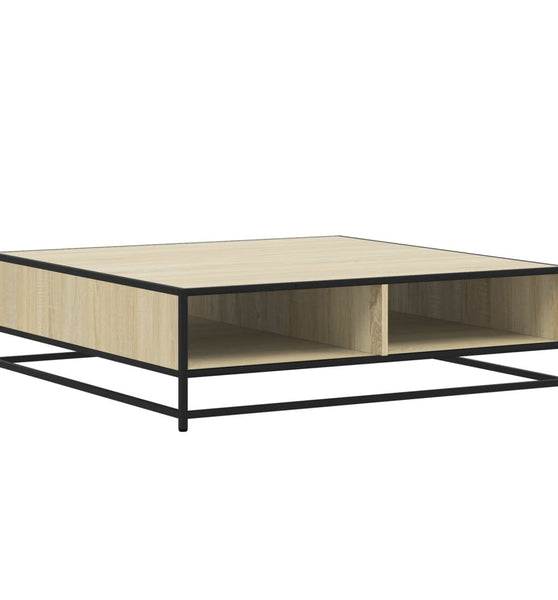 Couchtisch Sonoma-Eiche 100x100x30 cm Holzwerkstoff und Metall