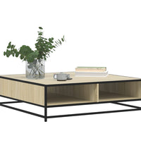 Couchtisch Sonoma-Eiche 100x100x30 cm Holzwerkstoff und Metall