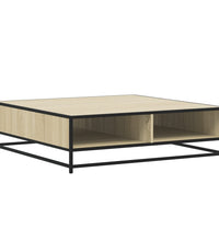 Couchtisch Sonoma-Eiche 100x100x30 cm Holzwerkstoff und Metall