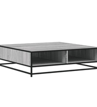 Couchtisch Grau Sonoma 100x100x30 cm Holzwerkstoff und Metall