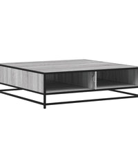 Couchtisch Grau Sonoma 100x100x30 cm Holzwerkstoff und Metall