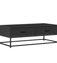 Couchtisch Schwarz 100x50x35 cm Holzwerkstoff und Metall