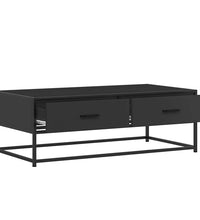 Couchtisch Schwarz 100x50x35 cm Holzwerkstoff und Metall