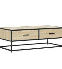 Couchtisch Sonoma-Eiche 100x50x35 cm Holzwerkstoff und Metall