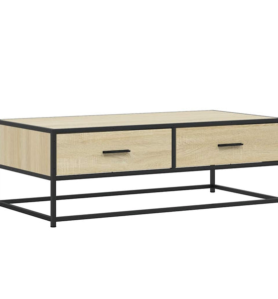 Couchtisch Sonoma-Eiche 100x50x35 cm Holzwerkstoff und Metall