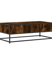 Couchtisch Räuchereiche 100x50x35 cm Holzwerkstoff und Metall