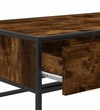 Couchtisch Räuchereiche 100x50x35 cm Holzwerkstoff und Metall