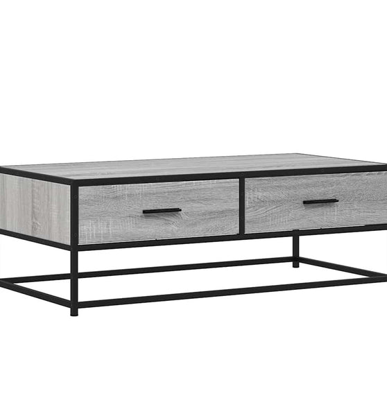 Couchtisch Grau Sonoma 100x50x35 cm Holzwerkstoff und Metall