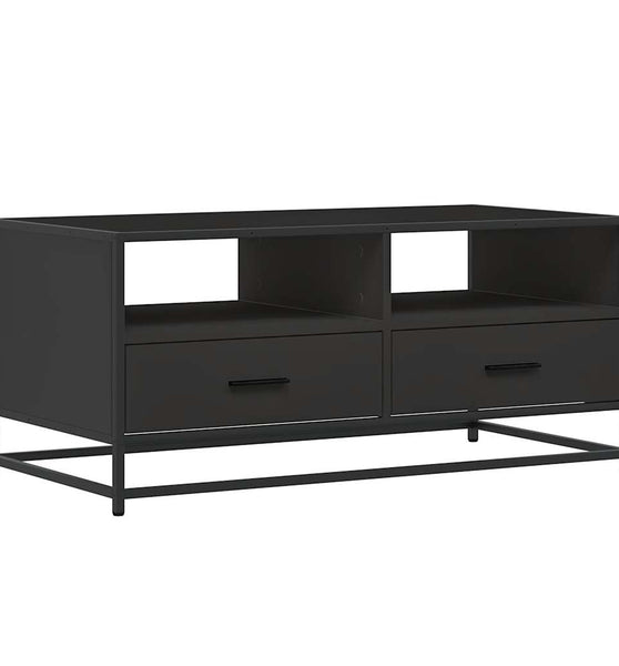 Couchtisch Schwarz 100x50x45 cm Holzwerkstoff und Metall