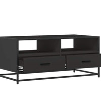 Couchtisch Schwarz 100x50x45 cm Holzwerkstoff und Metall