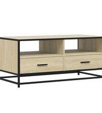 Couchtisch Sonoma-Eiche 100x50x45 cm Holzwerkstoff und Metall