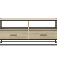 Couchtisch Sonoma-Eiche 100x50x45 cm Holzwerkstoff und Metall