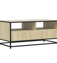 Couchtisch Sonoma-Eiche 100x50x45 cm Holzwerkstoff und Metall