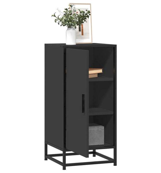 Sideboard Schwarz 35,5x35x76 cm Holzwerkstoff und Metall