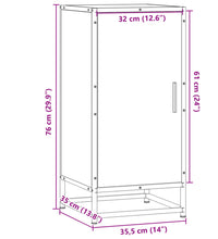 Sideboard Sonoma-Eiche 35,5x35x76 cm Holzwerkstoff und Metall